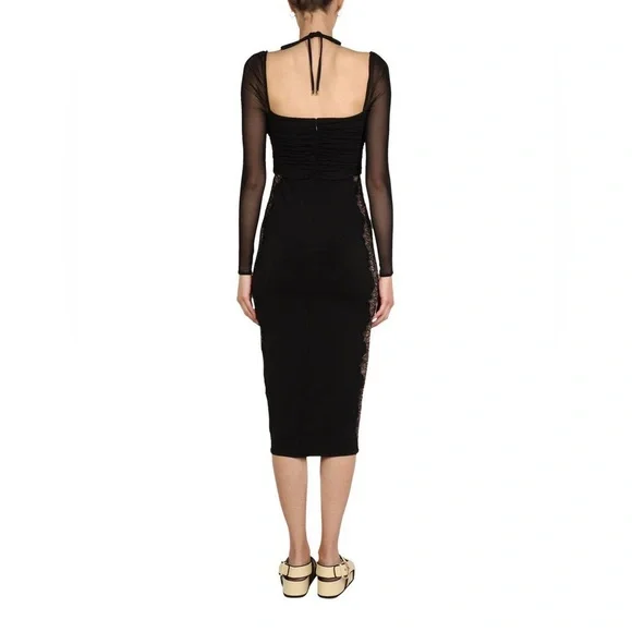 Self-Portrait Lace Dress in Black